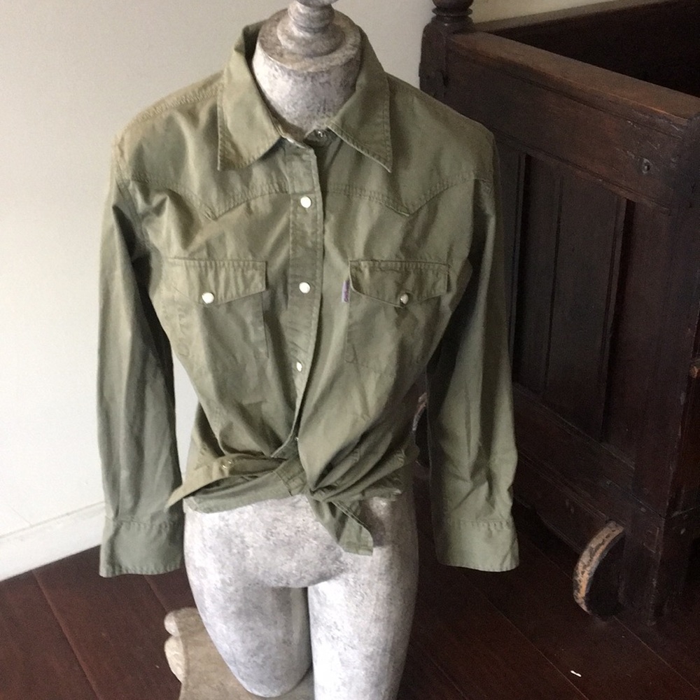 Olive Carhartt long sleeve button up